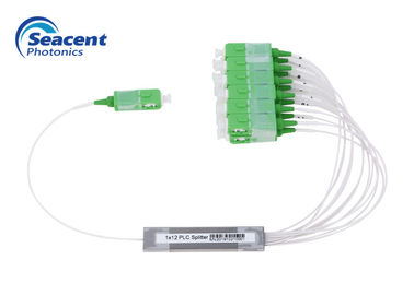 1x12 de minivezel Optische PLC Uniformiteit van het Splitsers Uitstekende Kanaal met SC/APC-Schakelaar