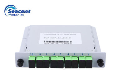 1x8 vezel Optische PLC de Toevoegingsmodule 0.9mm van de Splitsersdoos met Sc-APC Schakelaar